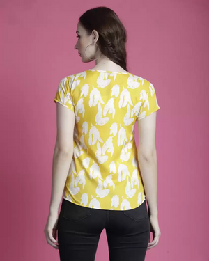 TANDUL  Casual Regular Sleeves Printed Women Multicolor Top