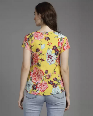 TANDUL  Casual Regular Sleeves Printed Women Multicolor Top