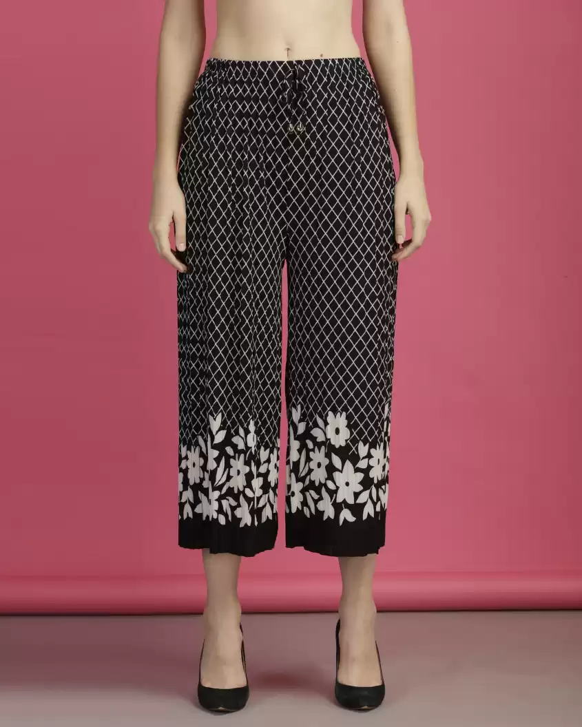TANDUL  Regular Fit Women Multicolor Lycra Blend Trousers
