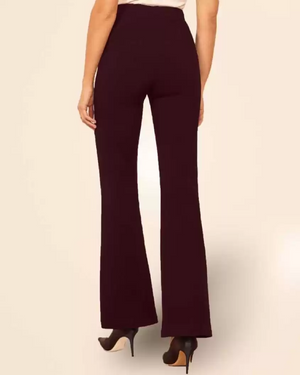 TANDUL  Regular Fit Women Maroon Lycra Blend Trousers