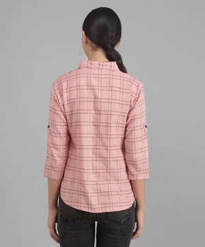 TANDUL  Women Regular Fit Checkered Formal Shirt