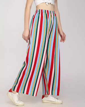 TANDUL  Regular Fit Women Multicolor Crepe Trousers