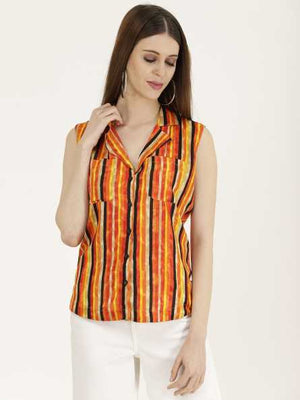 Women Regular Fit Striped Casual Shirt