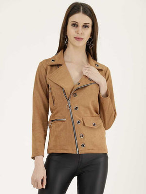 Full Sleeve Solid Women Casual Jacket