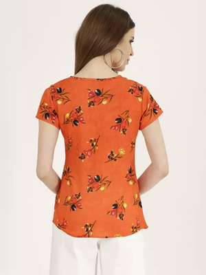 TANDUL  Casual Regular Sleeves Printed Women Multicolor Top