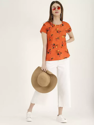 TANDUL  Casual Regular Sleeves Printed Women Multicolor Top