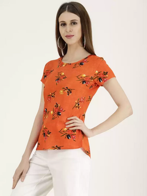TANDUL  Casual Regular Sleeves Printed Women Multicolor Top