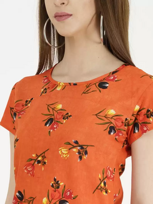 TANDUL  Casual Regular Sleeves Printed Women Multicolor Top