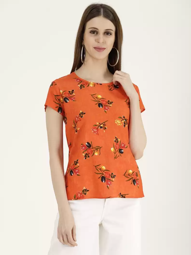 TANDUL  Casual Regular Sleeves Printed Women Multicolor Top