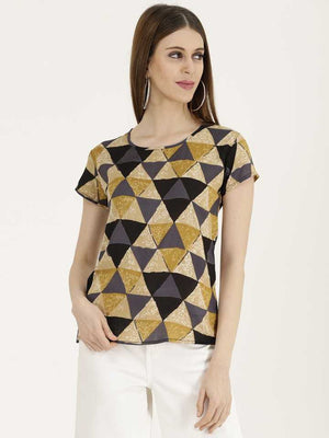 TANDUL  Casual Regular Sleeves Printed Women Multicolor Top
