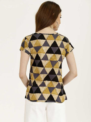 TANDUL  Casual Regular Sleeves Printed Women Multicolor Top