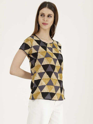 TANDUL  Casual Regular Sleeves Printed Women Multicolor Top