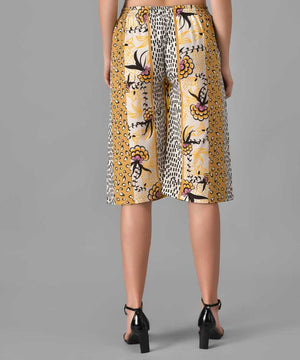 Regular Fit Women Multicolor Crepe Trousers