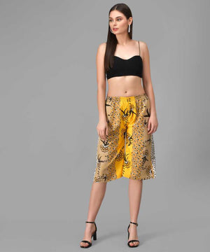 Regular Fit Women Multicolor Crepe Trousers