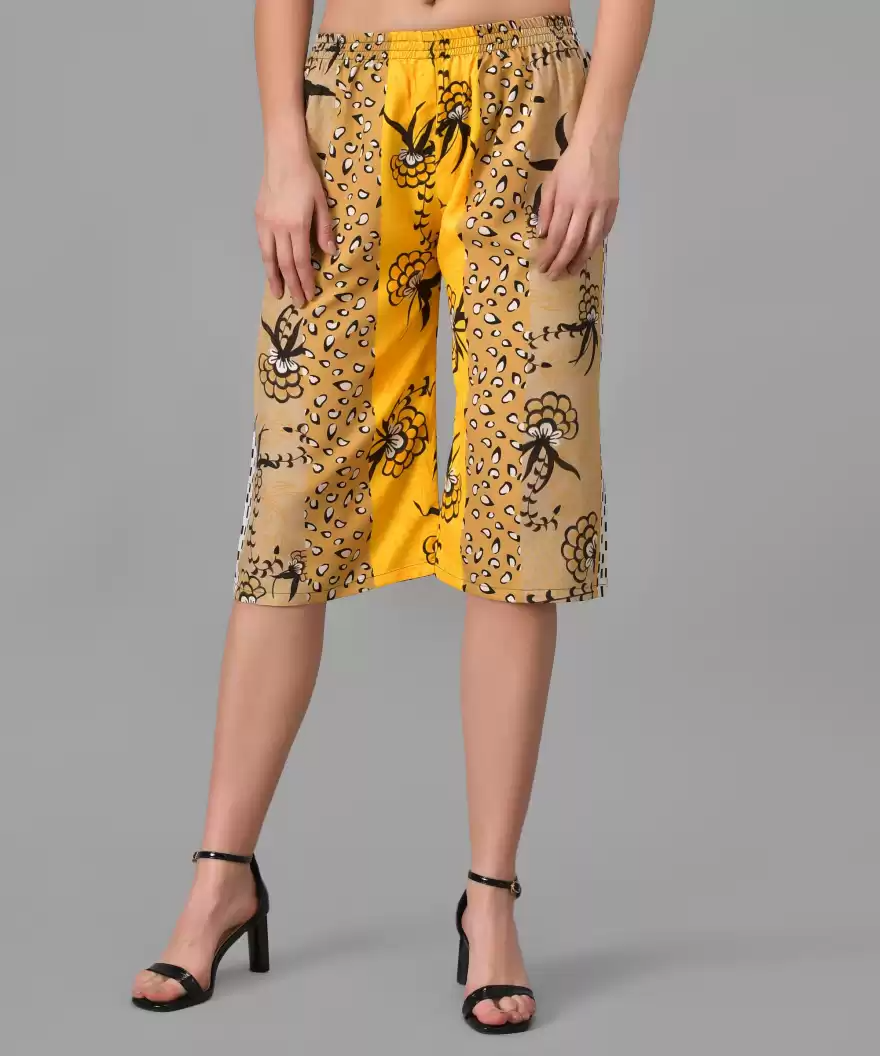 TANDUL  Regular Fit Women Multicolor Crepe Trousers