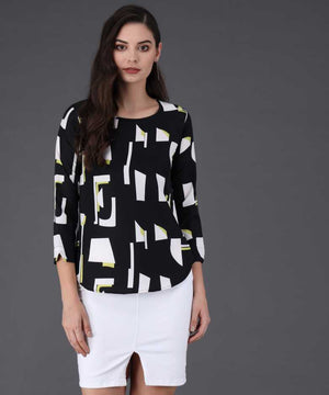 Casual Regular Sleeves Printed Women White Top