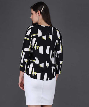 Casual Regular Sleeves Printed Women White Top