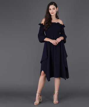 TANDUL  Women A-line Black Dress