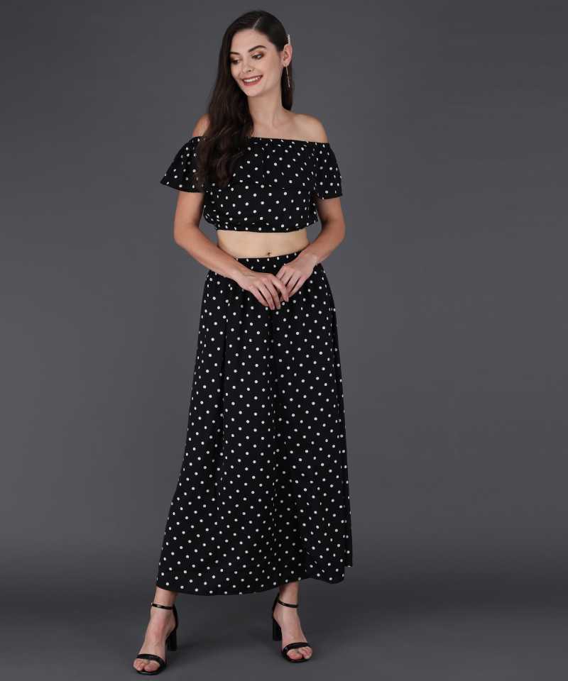TANDUL  Women Two Piece Dress Black Dress