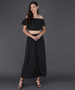 Women Two Piece Dress Black Dress