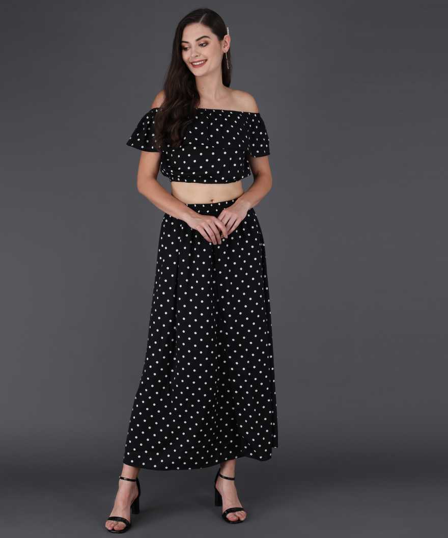 Women Two Piece Dress Black Dress