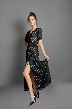 TANDUL Women Maxi Black Dress