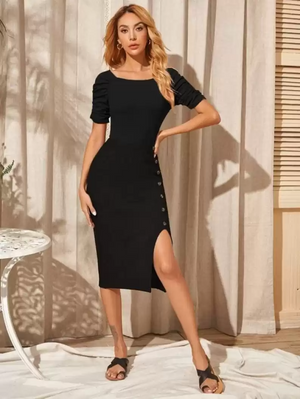 Casual Regular Sleeves Solid Women Black Top