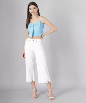 Casual Sleeveless Solid Women Blue Top