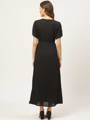 TANDUL  Women A-line Black Dress