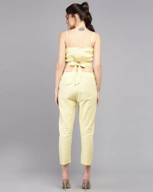 TANDUL  Women Two Piece Dress Yellow Dress