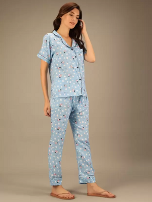 TANDUL  Women Printed Multicolor Shirt & Pyjama set
