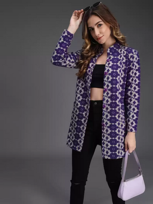 TANDUL  Printed Collared Neck Casual Women Multicolor Sweater