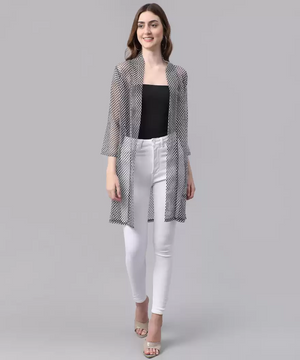 TANDUL  Women Flared 3/4th Sleeve Multicolor Shrug