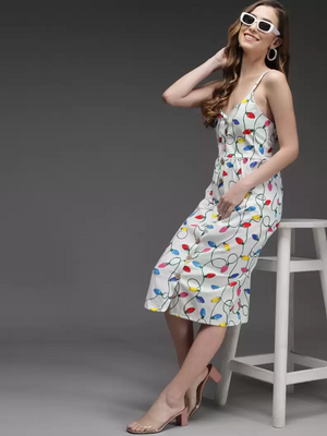 TANDUL  Women Fit and Flare Multicolor Dress