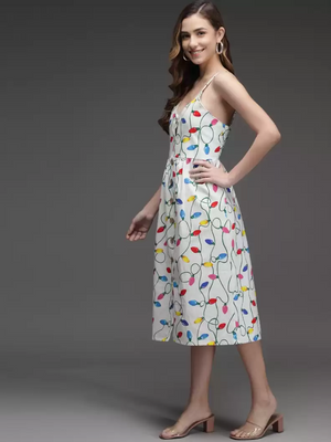 TANDUL  Women Fit and Flare Multicolor Dress