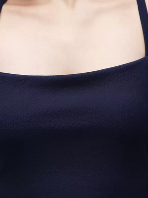 TANDUL  Women A-line Dark Blue Dress
