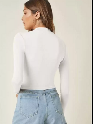 TANDUL  Casual Regular Sleeves Solid Women White Top