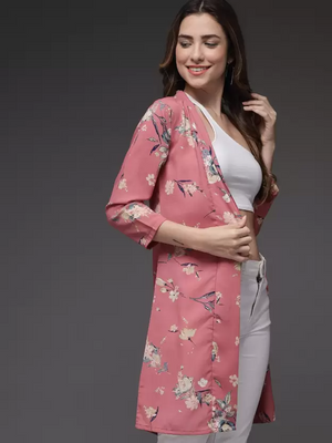 TANDUL  Women Flared 3/4th Sleeve Multicolor Shrug