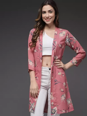 TANDUL  Women Flared 3/4th Sleeve Multicolor Shrug