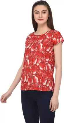 Casual Printed Women Multicolor Top