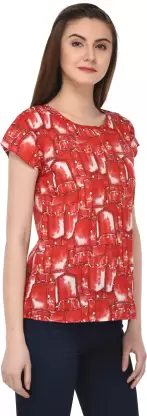 Casual Printed Women Multicolor Top