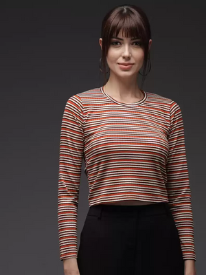 TANDUL  Casual Regular Sleeves Printed Women Multicolor Top