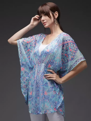 TANDUL  Women Flared 3/4th Sleeve Multicolor Shrug
