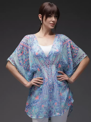 TANDUL  Women Flared 3/4th Sleeve Multicolor Shrug