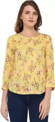 Casual Printed Women Multicolor Top