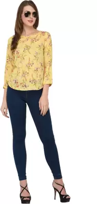 Casual Printed Women Multicolor Top