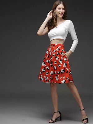 TANDUL  Women Printed Flared Multicolor Skirt