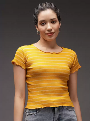 TANDUL  Casual Regular Sleeves Printed Women Multicolor Top