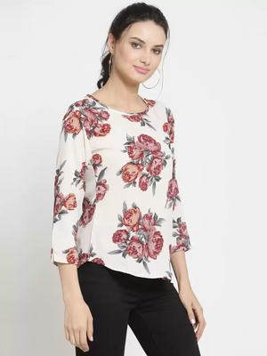TANDUL  Casual Regular Sleeves Printed Women Multicolor Top