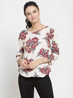 TANDUL  Casual Regular Sleeves Printed Women Multicolor Top